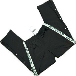 GAME NWT Womans Black MSU Michigan State Tear Away Swishy Pants SZ 1X